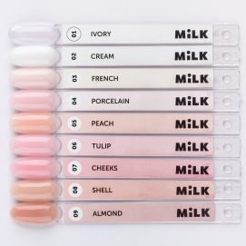 Стикеры на типсы Milk Modeling cool gel 01-09
