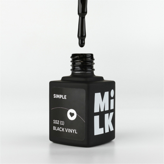 Гель лак Milk Simple 102 (1) Black Vinyl-#214215